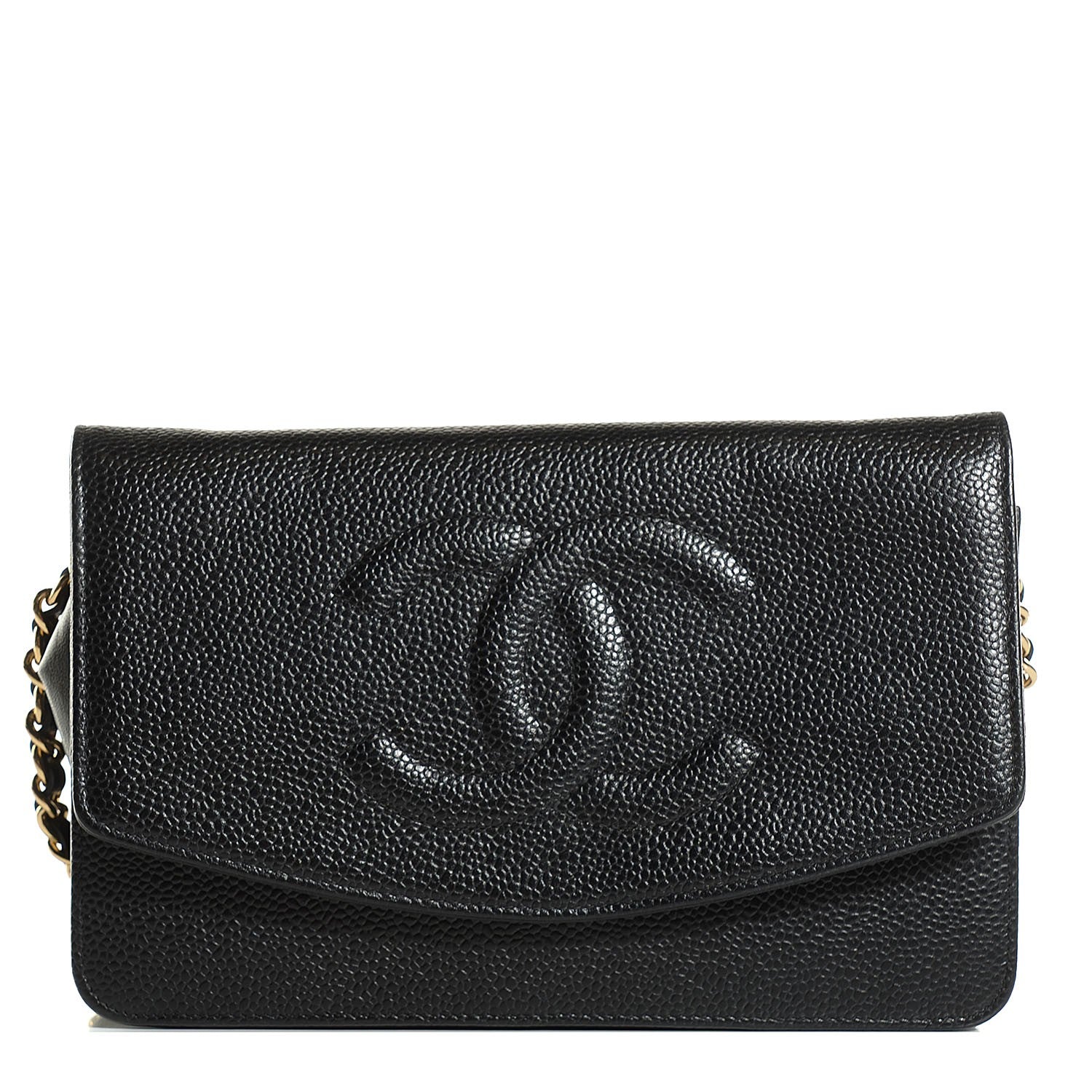 Chanel Caviar Timeless CC Wallet on Chain WOC Black 1 of 8
