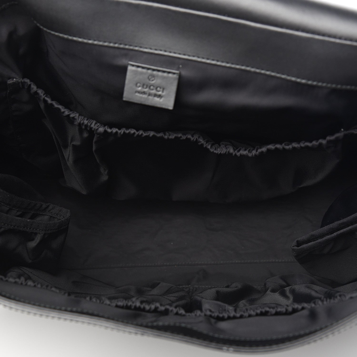 Gucci GG Supreme Monogram Web Messenger Diaper Bag Black Grey 4 of 9