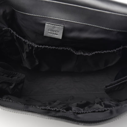 Gucci GG Supreme Monogram Web Messenger Diaper Bag Black Grey 4 of 9