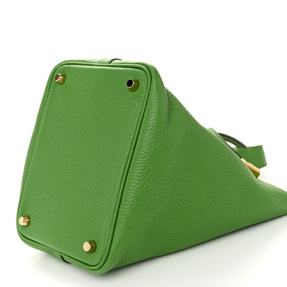 Hermes Taurillon Clemence Picotin Lock 18 PM Vert Yucca 10 of 11