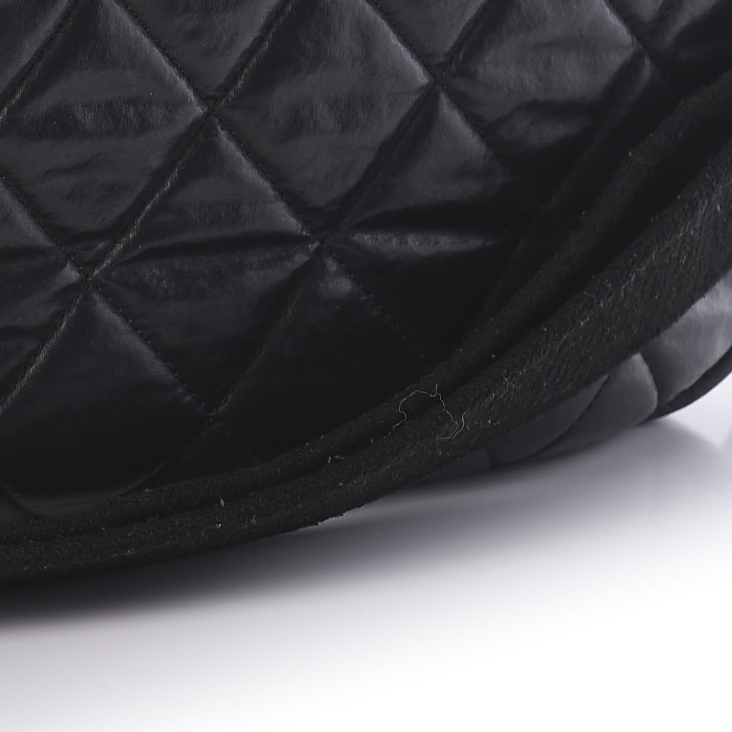 Aged Calfskin Quilted Expandable Messenger Black