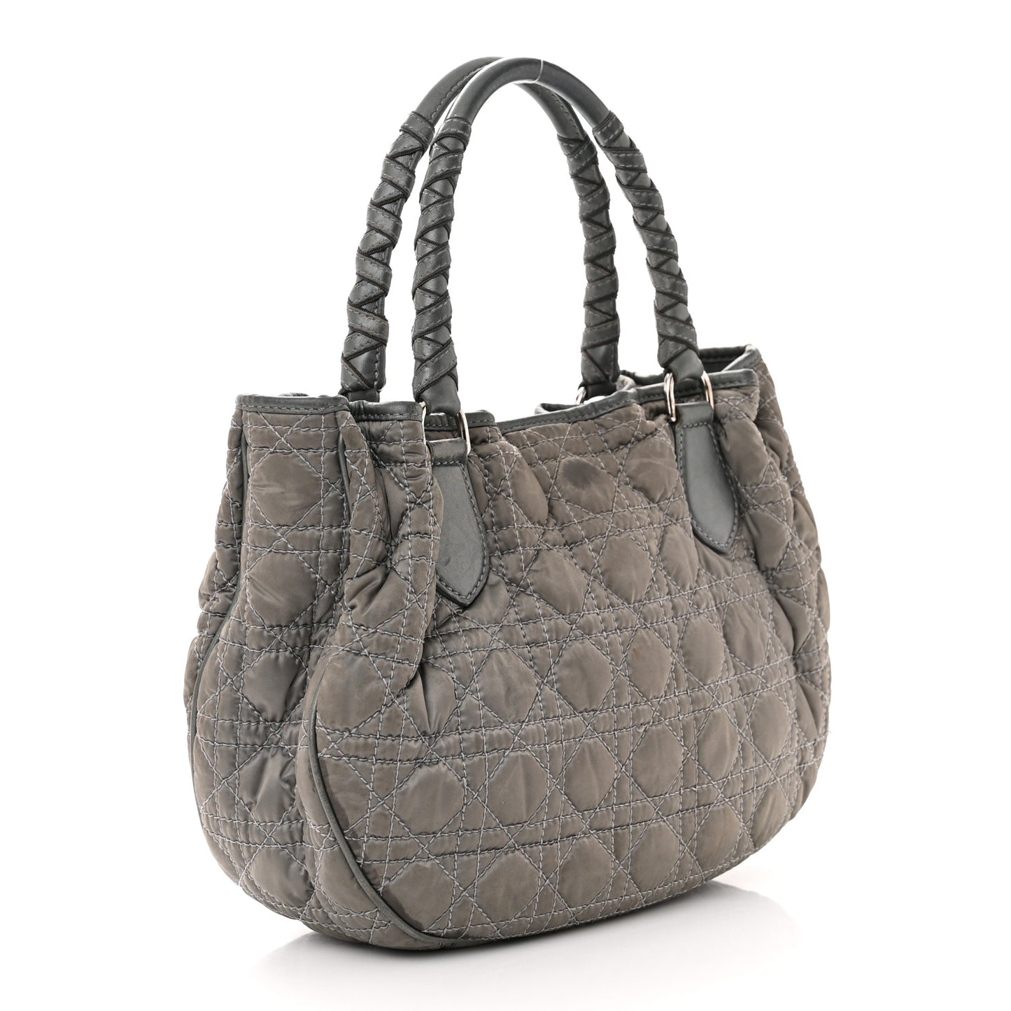 Nylon Cannage Tote Gray