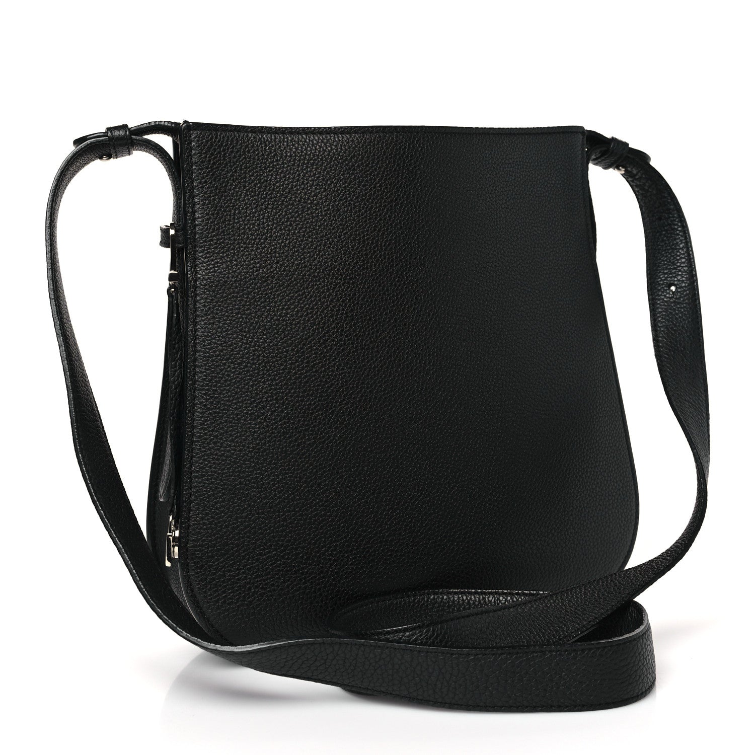Loro Piana Grained Calfskin Fleur Crossbody Black 2 of 9