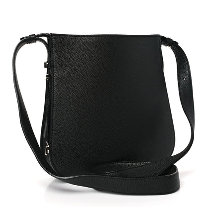 Loro Piana Grained Calfskin Fleur Crossbody Black 2 of 9
