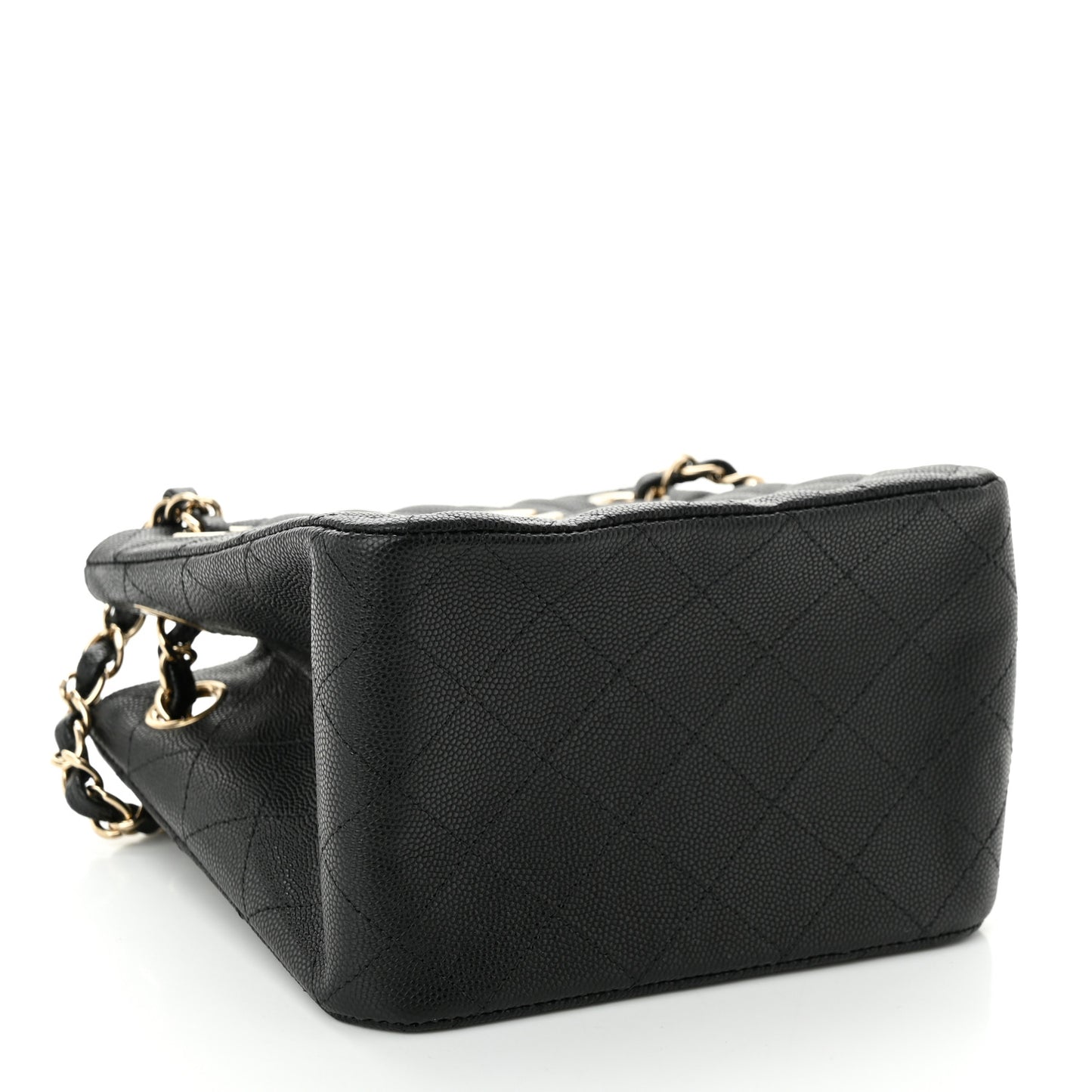Caviar Quilted Mini Bucket Bag Black