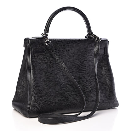 Hermes Taurillon Clemence Kelly Retourne 32 Black 4 of 37
