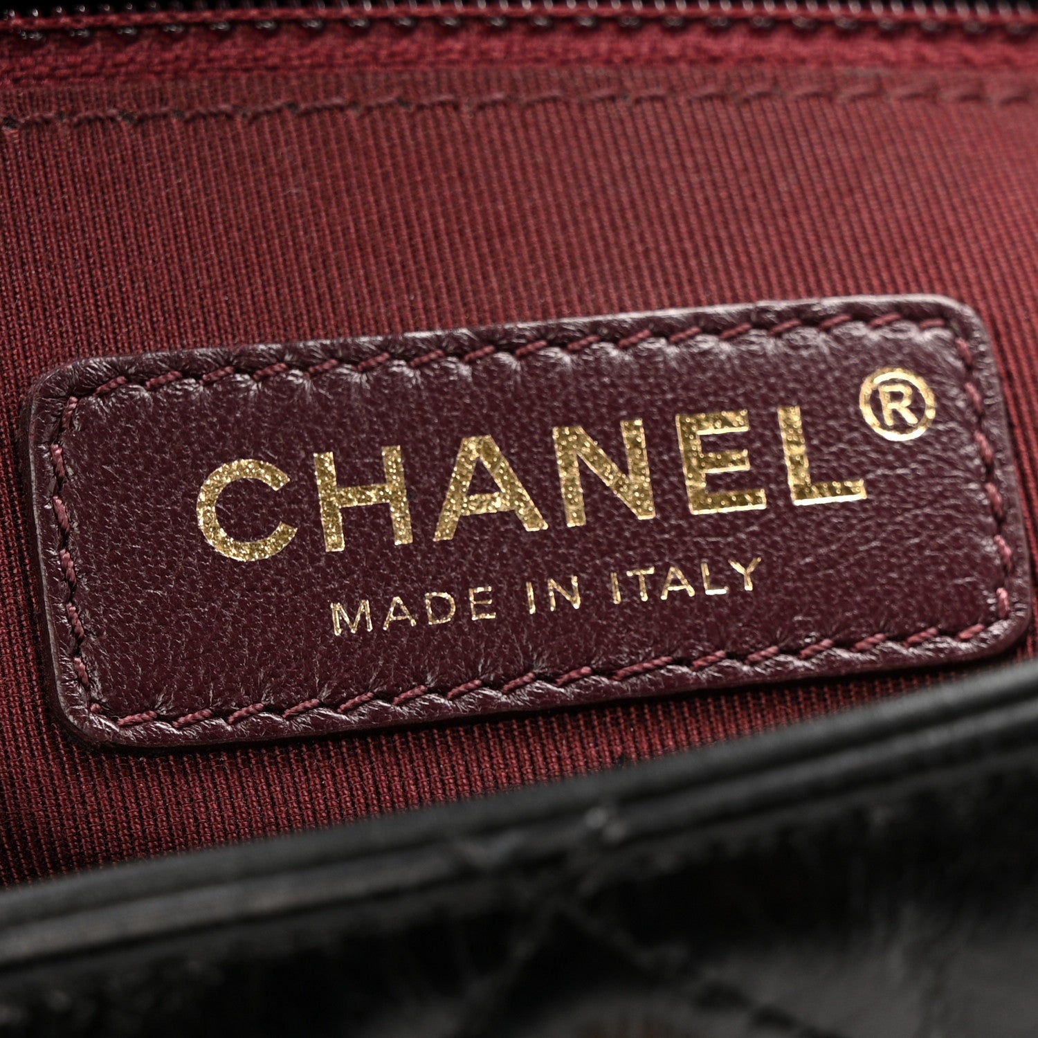 Chanel Glazed Calfskin Quilted Gold Bar Tote Black 7 of 13