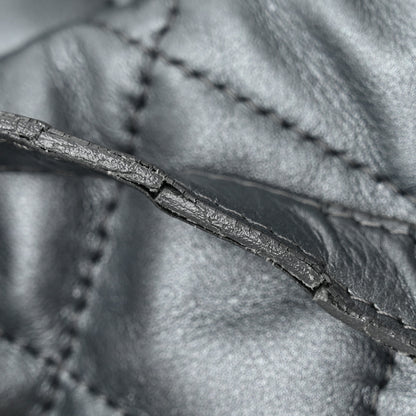 Chanel Metallic Lambskin Quilted Large Week End on Mars Tote Charcoal 13 of 15