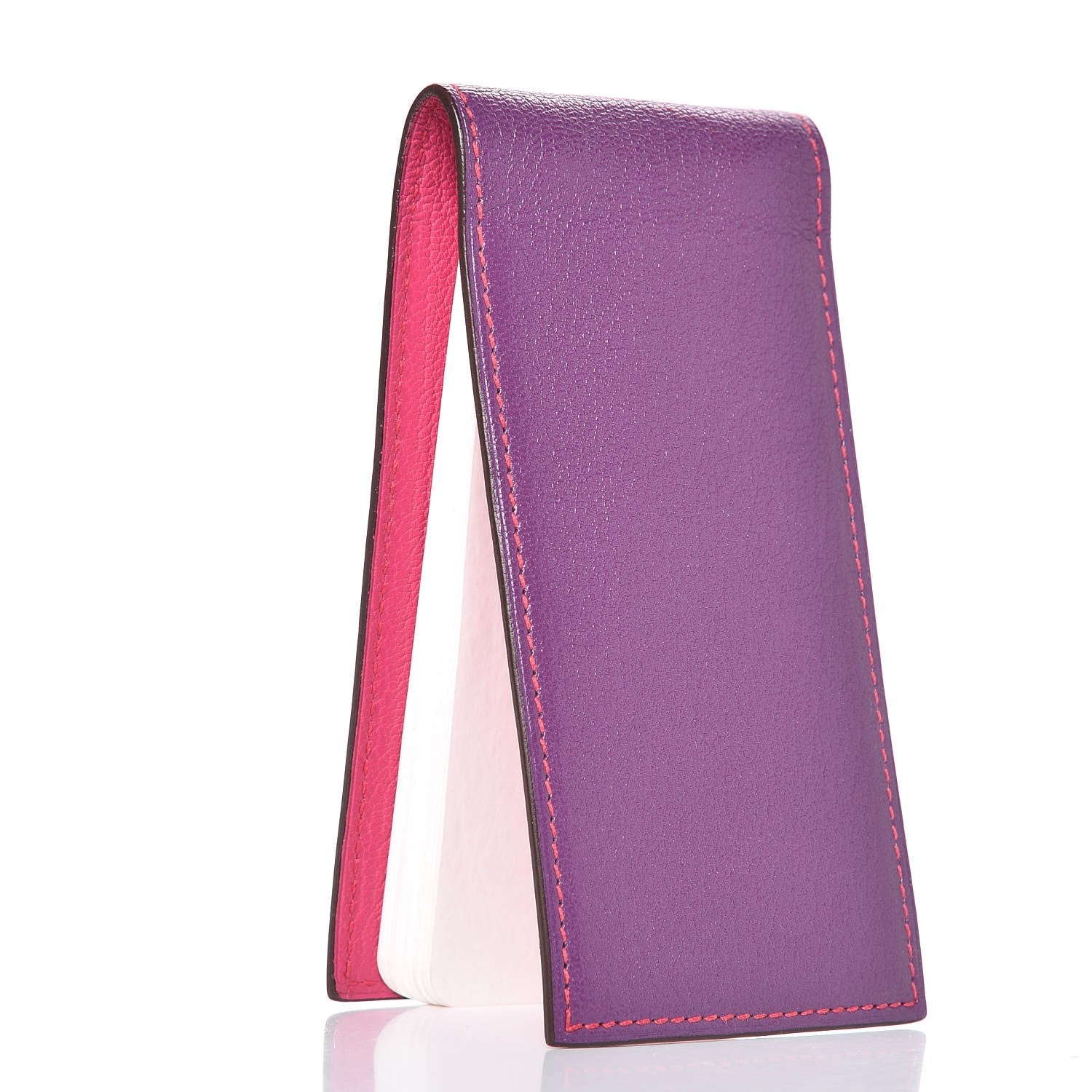 Hermes Chevre Mysore Bi Color Notepad Violet Rose Tyrien 3 of 8