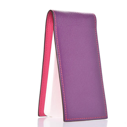 Hermes Chevre Mysore Bi Color Notepad Violet Rose Tyrien 3 of 8
