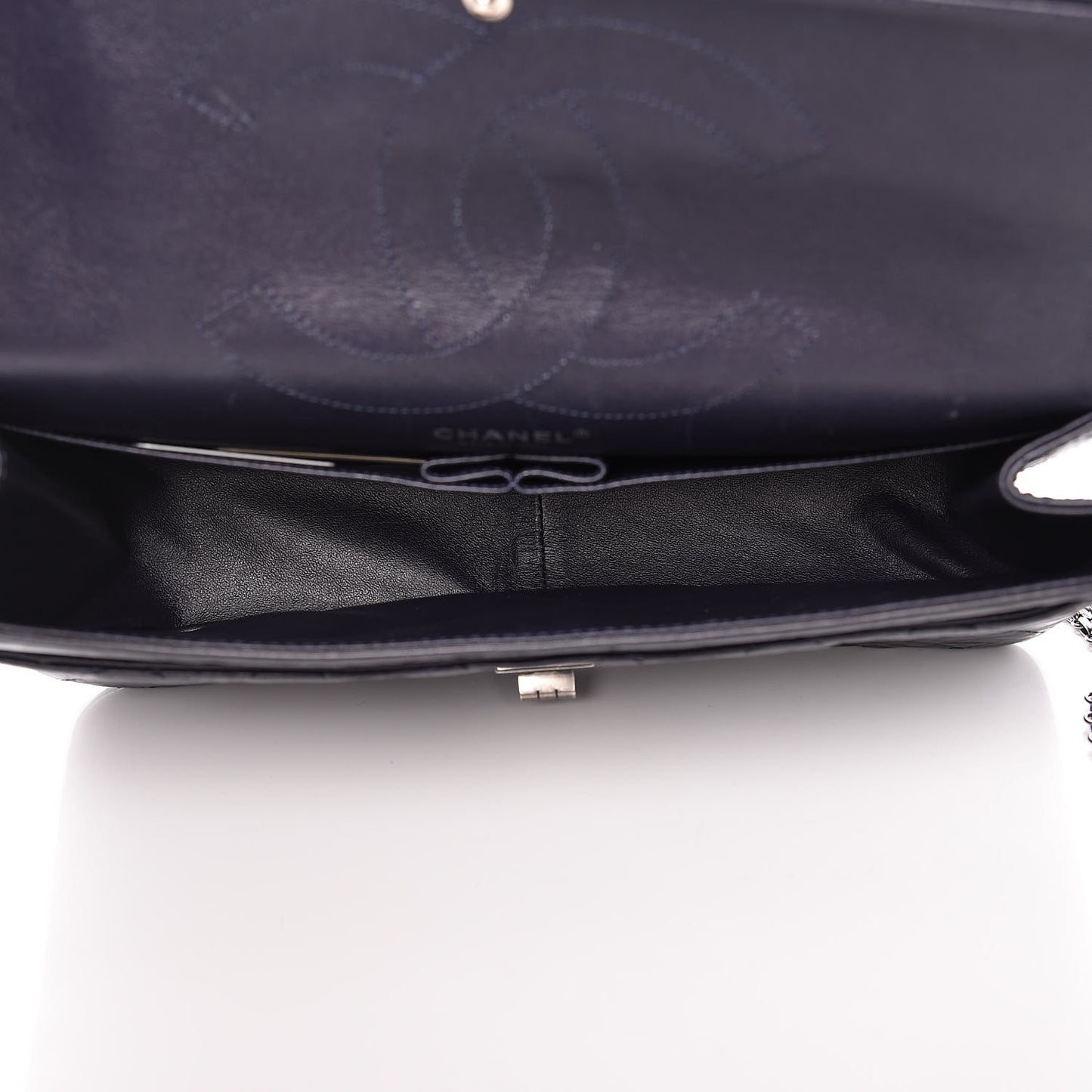 Aged Calfskin Quilted 2.55 Reissue 227 Flap Navy Blue