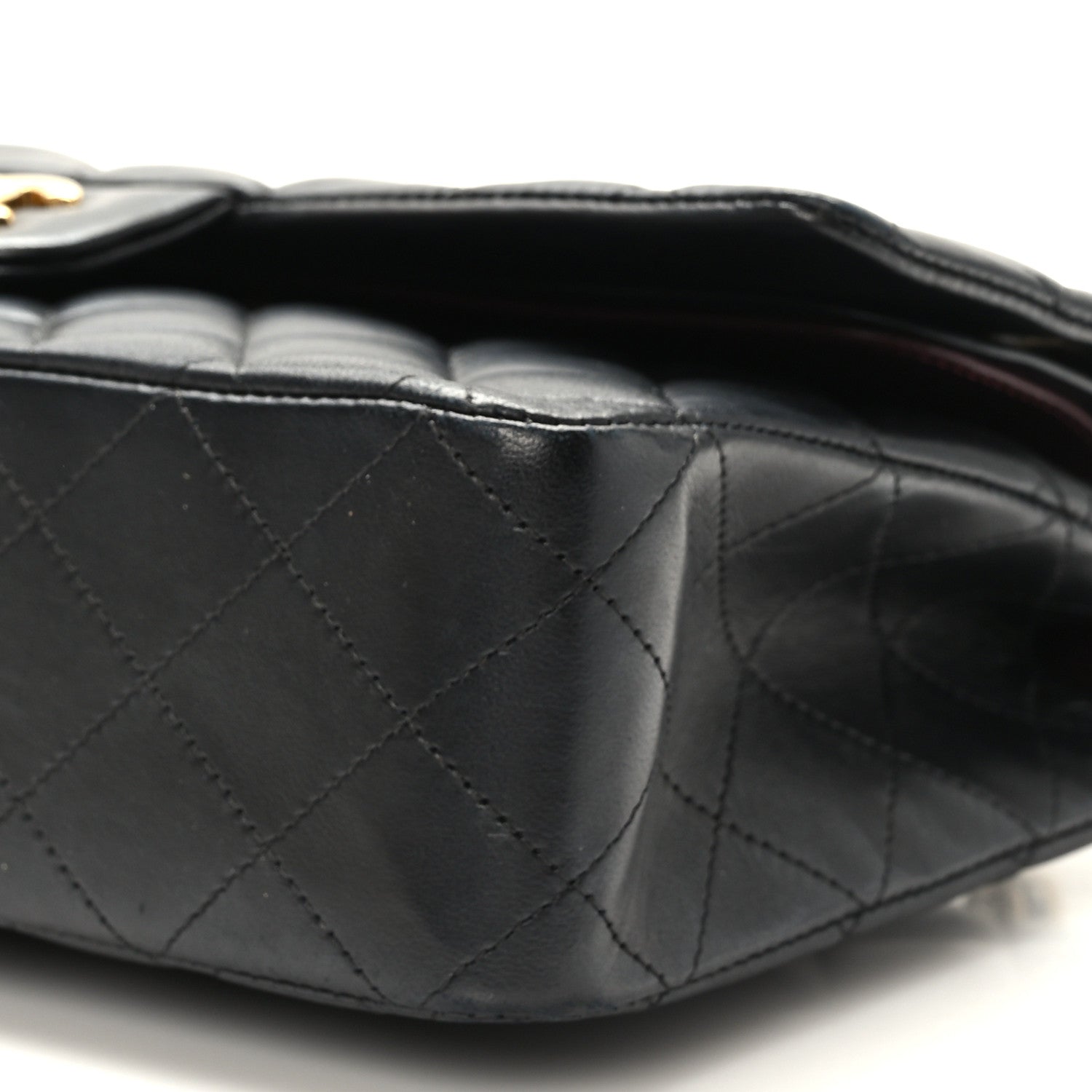 Chanel Lambskin Quilted Medium Double Flap Black 9 of 9
