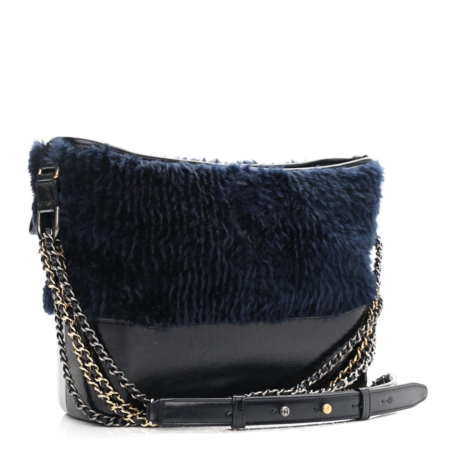 Shearling Medium Gabrielle Hobo Navy