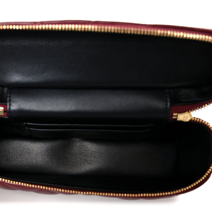 Chanel Lambskin Quilted Top Handle Slim Vanity With Chain Burgundy 5 of 11