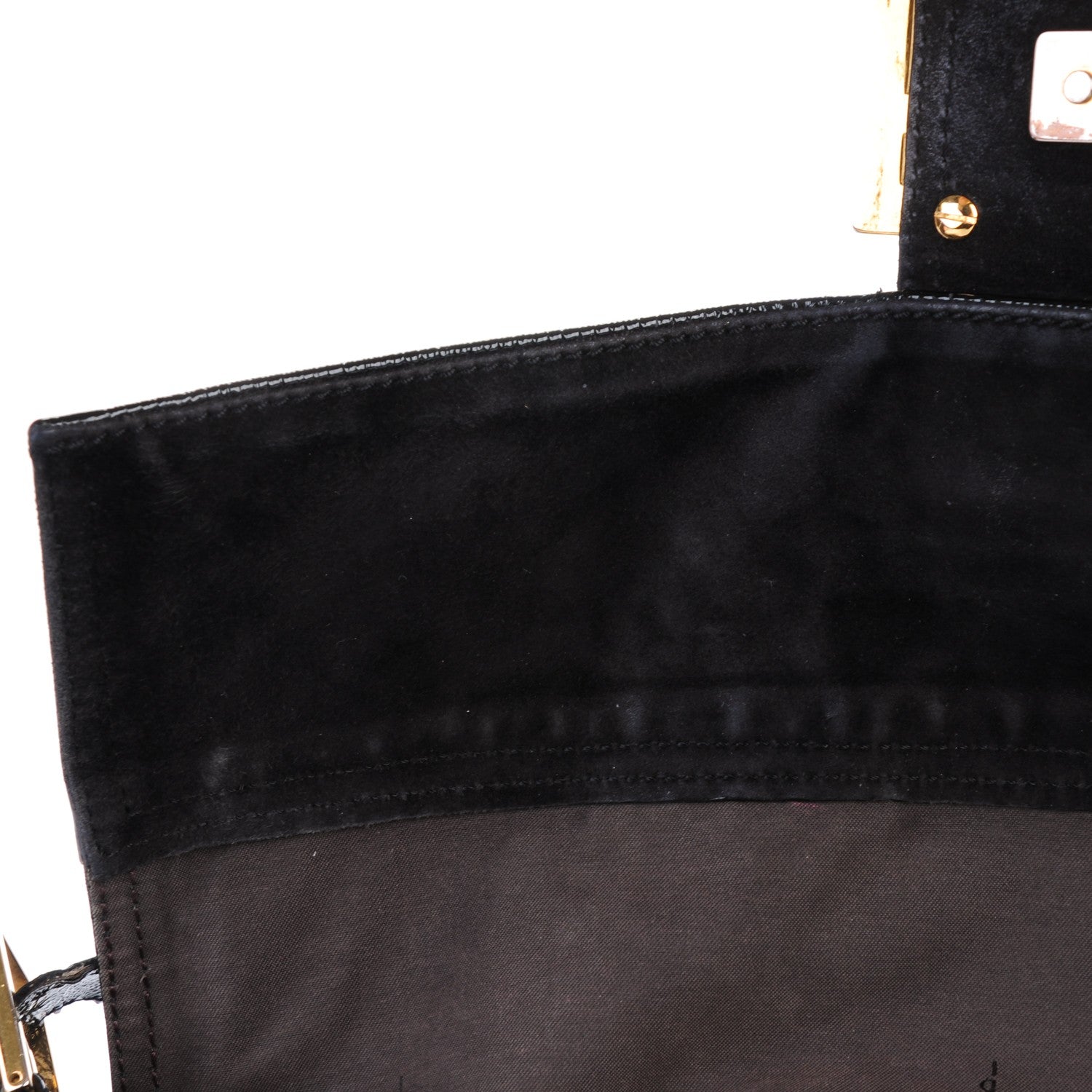 Fendi Vitello Naplak Large Convertible Baguette Black 12 of 16