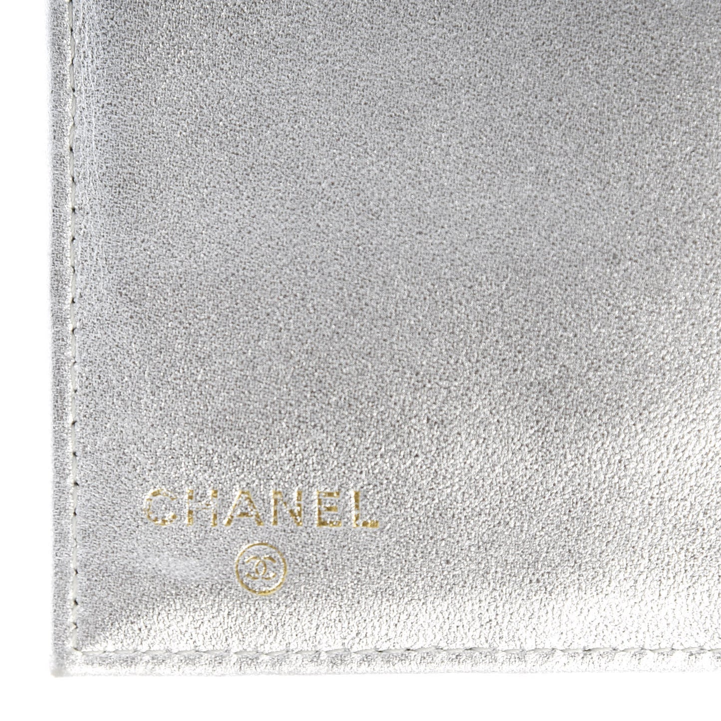 Metallic Lambskin Quilted Reissue Wallet Silver