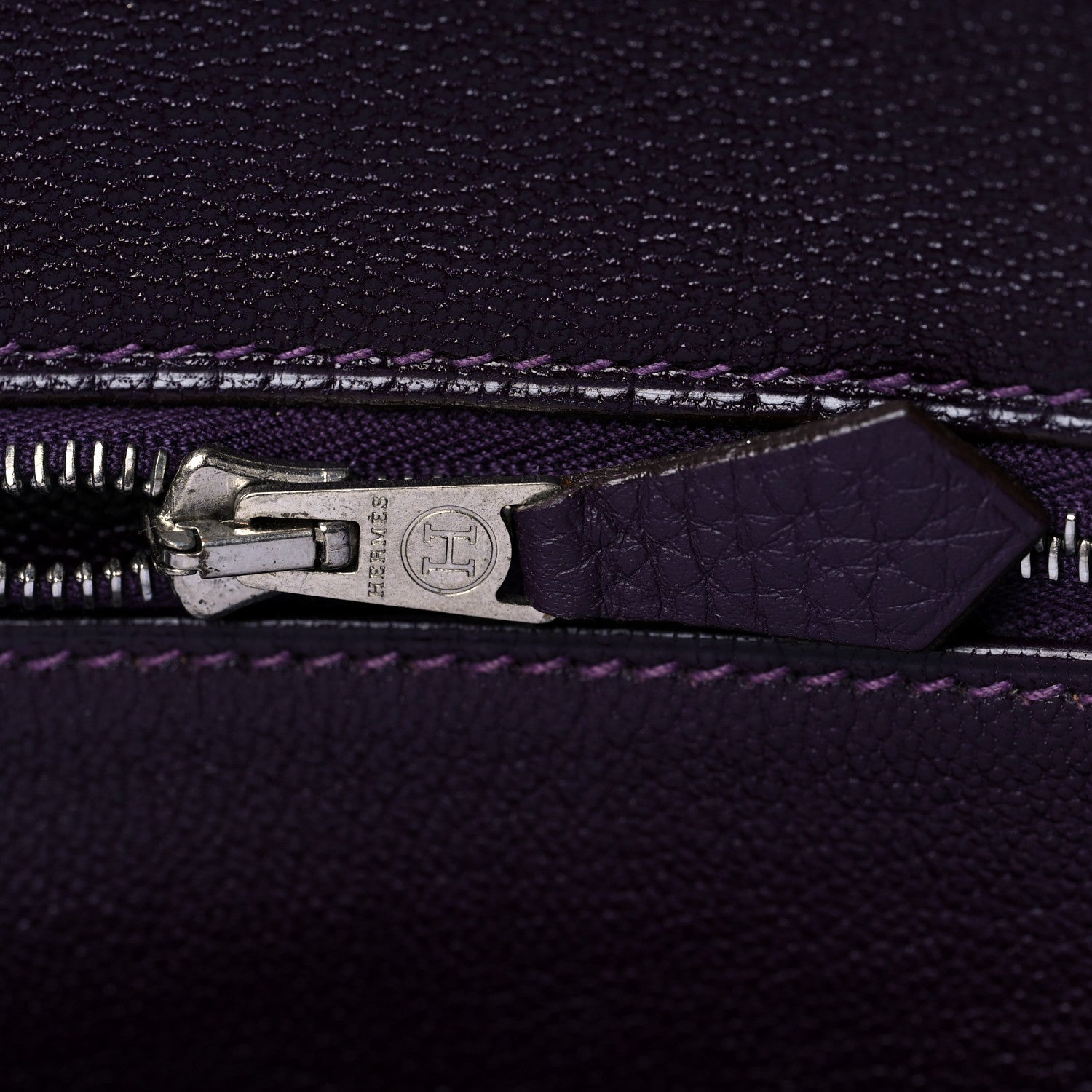 Hermes Taurillon Clemence Birkin 40 Raisin 18 of 46