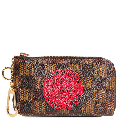 Louis Vuitton Damier Ebene Complice Trunks and Bags Key Pouch Red 1 of 7