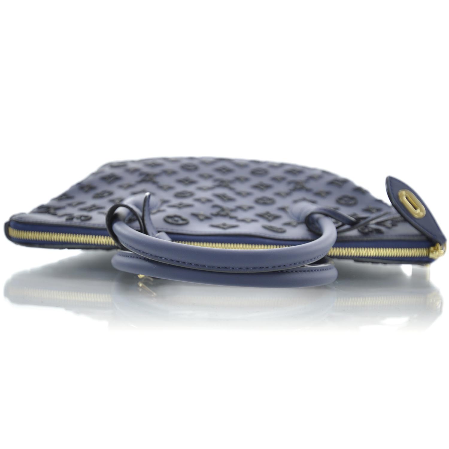 Louis Vuitton Monogram Addiction Vertical Lockit MM Blue 4 of 10