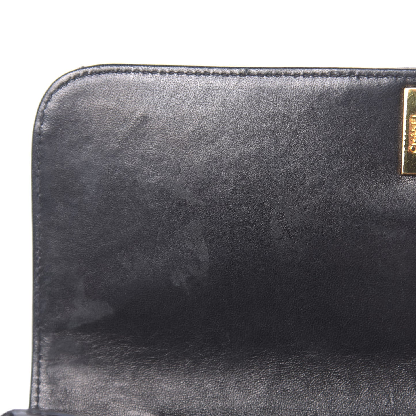 Patent Vertical Quilted Mini Rectangular Flap Black