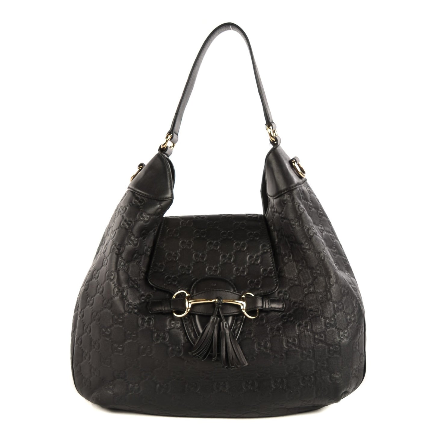 Guccissima Medium Emily Hobo Black