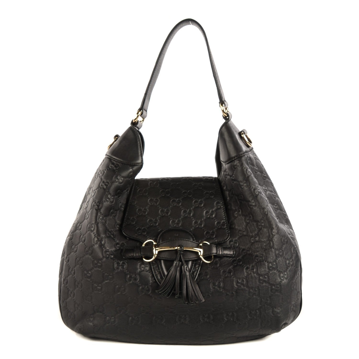 Gucci Guccissima Medium Emily Hobo Black 1 of 8
