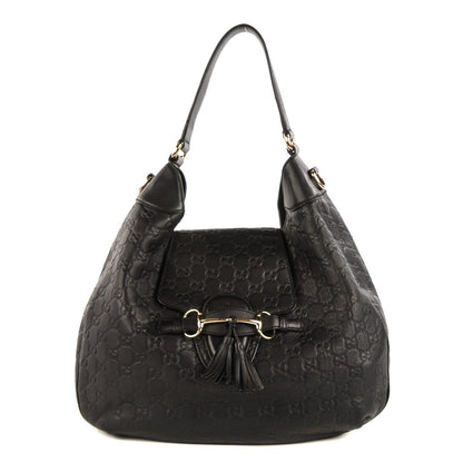 Gucci Guccissima Medium Emily Hobo Black 1 of 8