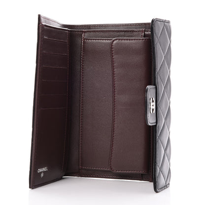 Chanel Lambskin Quilted Large Flap Wallet Black 5 of 9