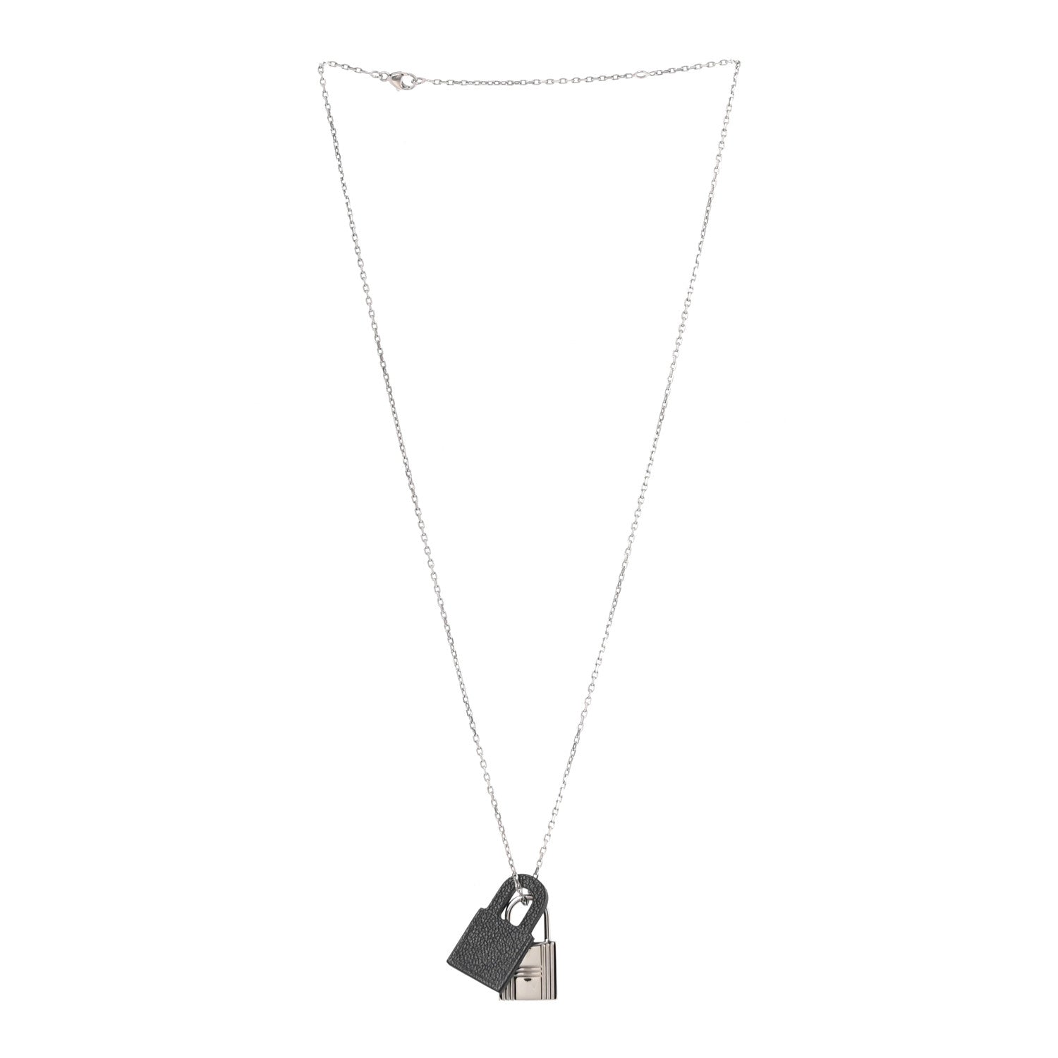 Hermes Swift Small O'Kelly Pendant Necklace Black 3 of 6