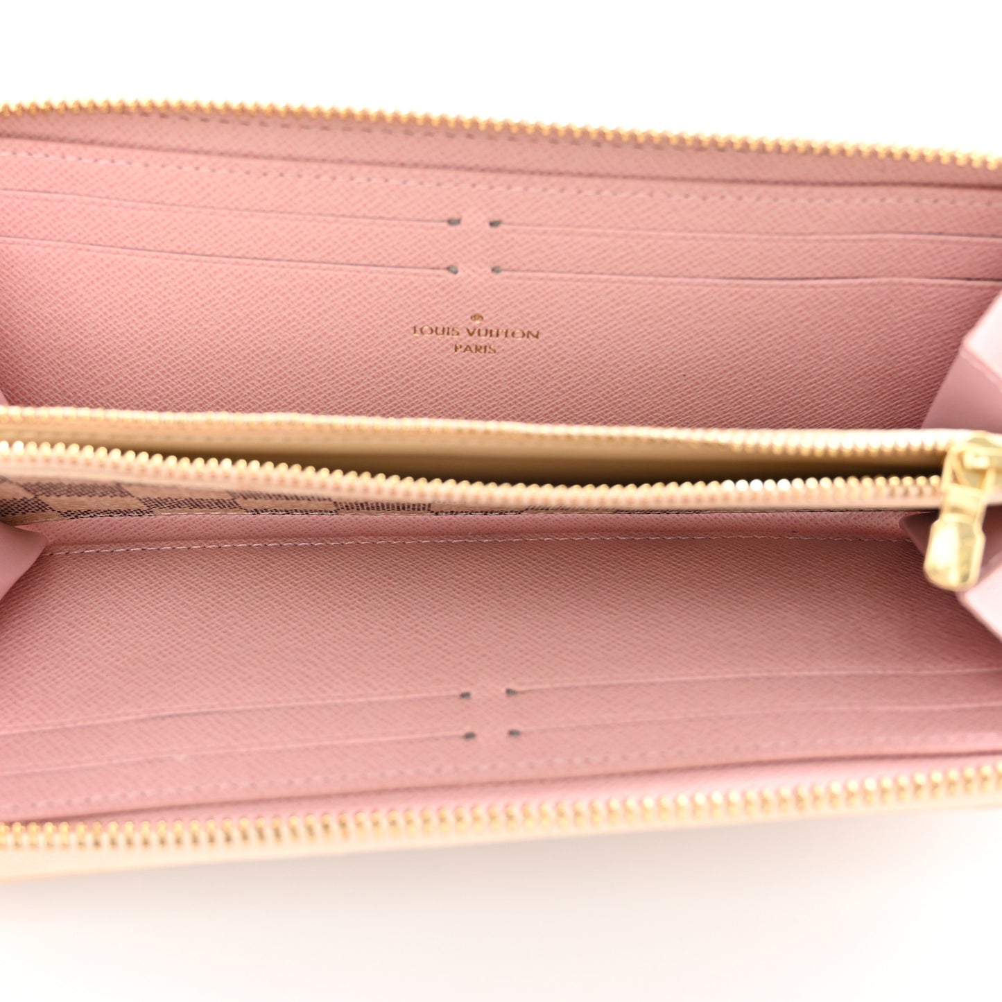 Damier Azur Clemence Wallet Rose Ballerine