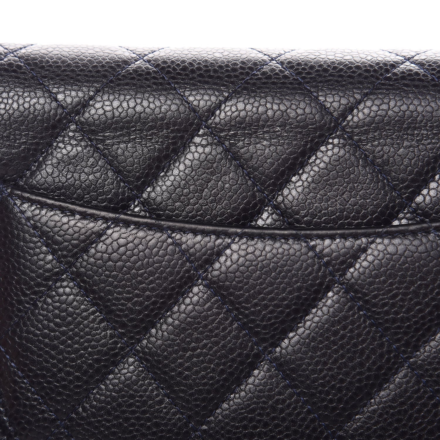 Chanel Caviar Quilted Wallet On Chain WOC Navy Blue 10 of 17