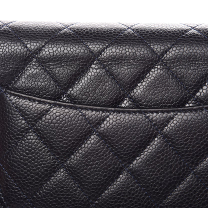 Chanel Caviar Quilted Wallet On Chain WOC Navy Blue 10 of 17