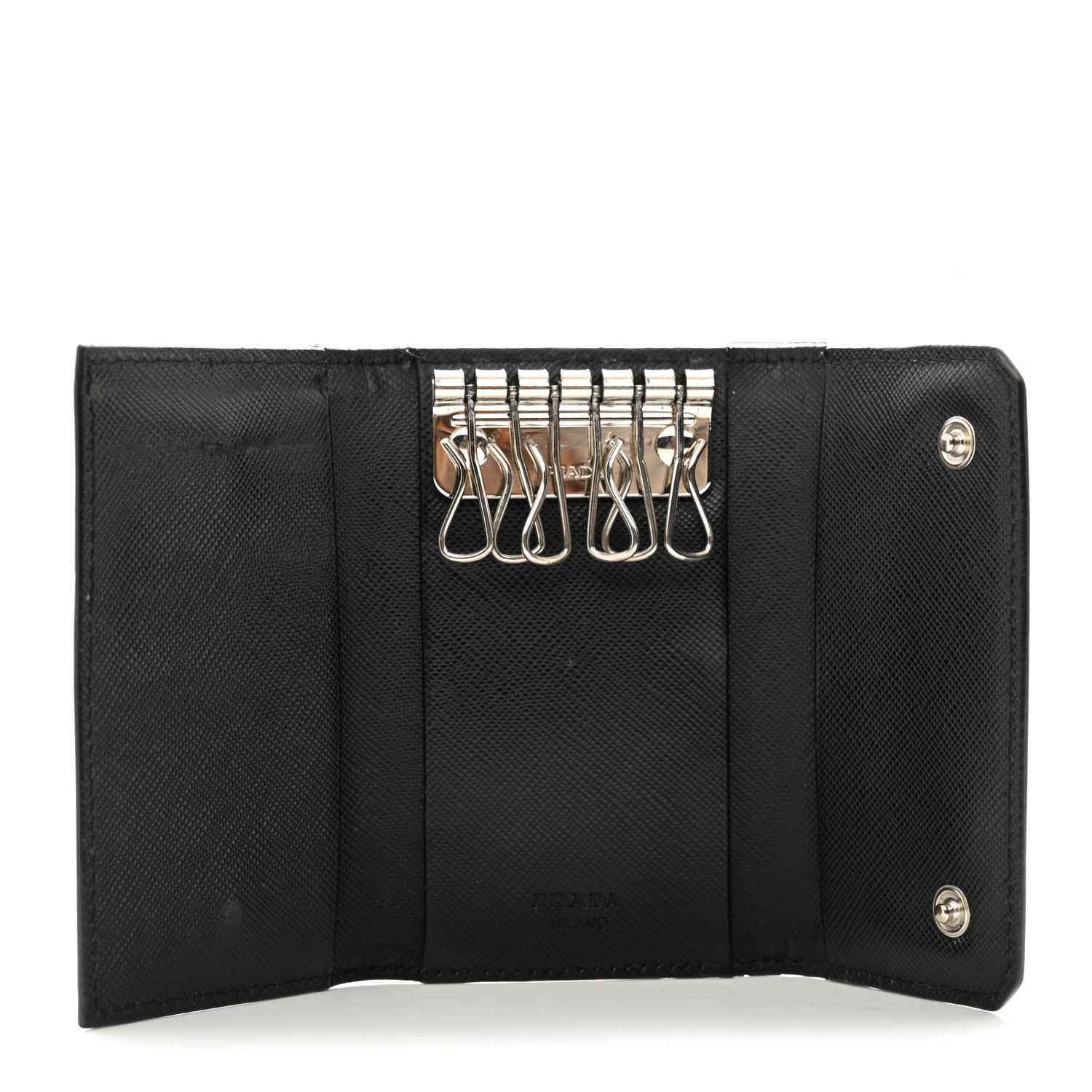 Prada Saffiano 6 Key Holder Black 5 of 11