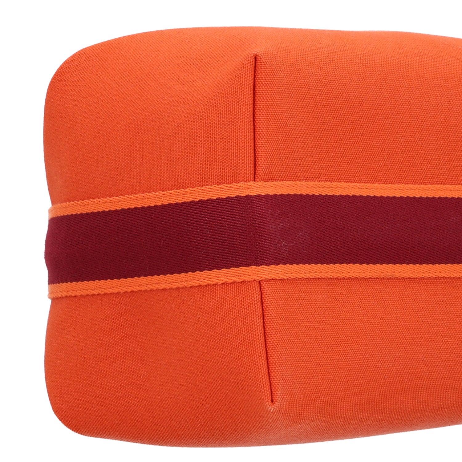 Hermes Canvas Large Bride-A-Brac Pouch Orange Feu Burgundy 8 of 9