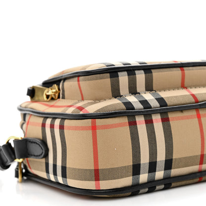 Burberry Calfskin Vintage Check Camera Bag Archive Beige 10 of 11