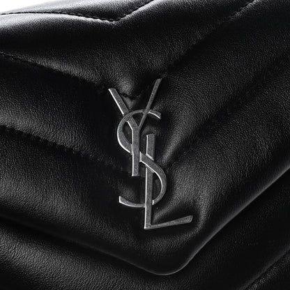 Saint Laurent Calfskin Y Quilted Monogram Toy Loulou Crossbody Bag Black 12 of 18