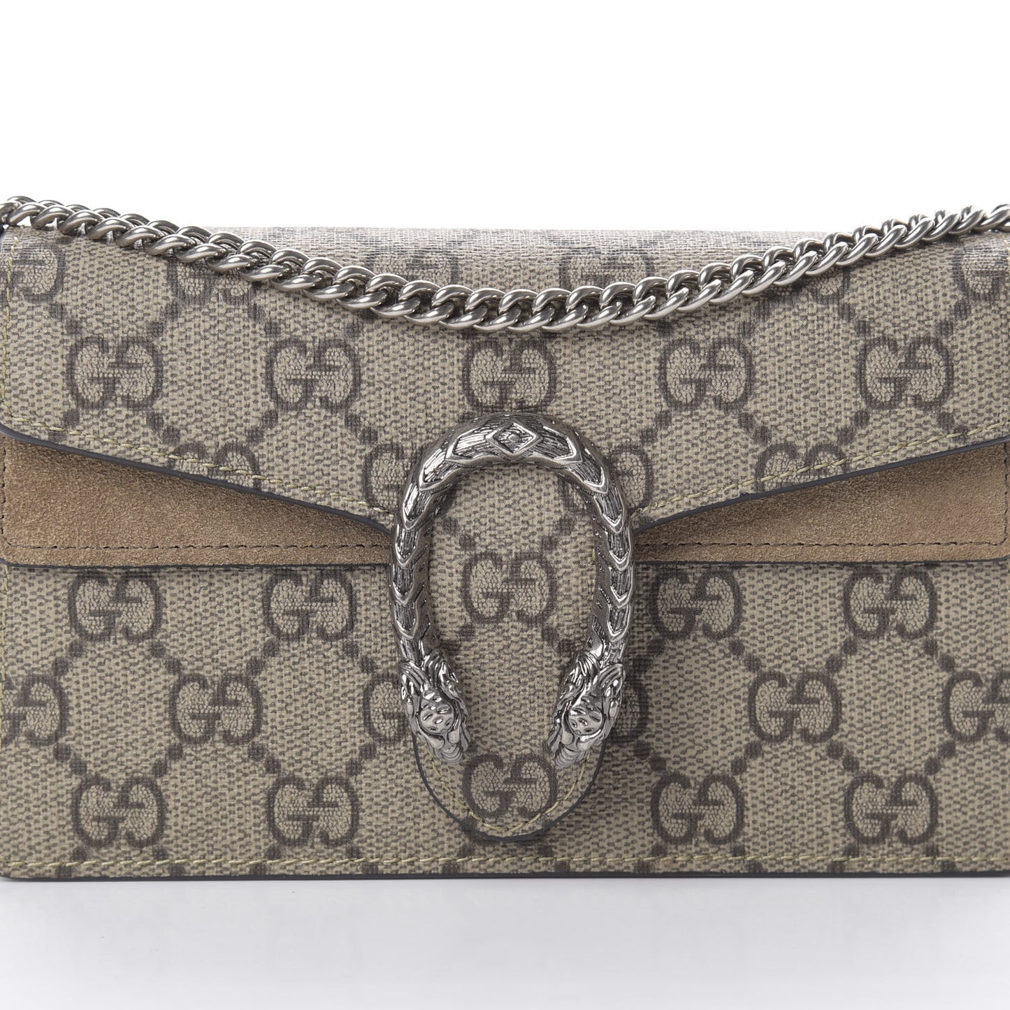 GG Supreme Monogram Super Mini Dionysus Shoulder Bag Taupe