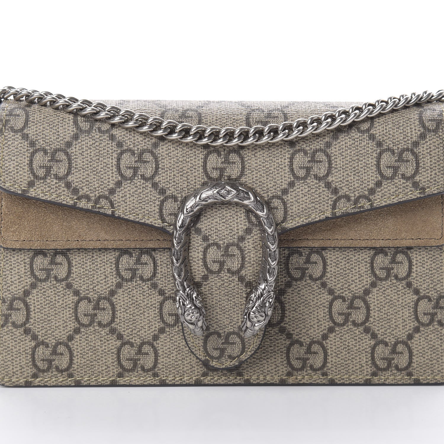 Gucci GG Supreme Monogram Super Mini Dionysus Shoulder Bag Taupe 7 of 11