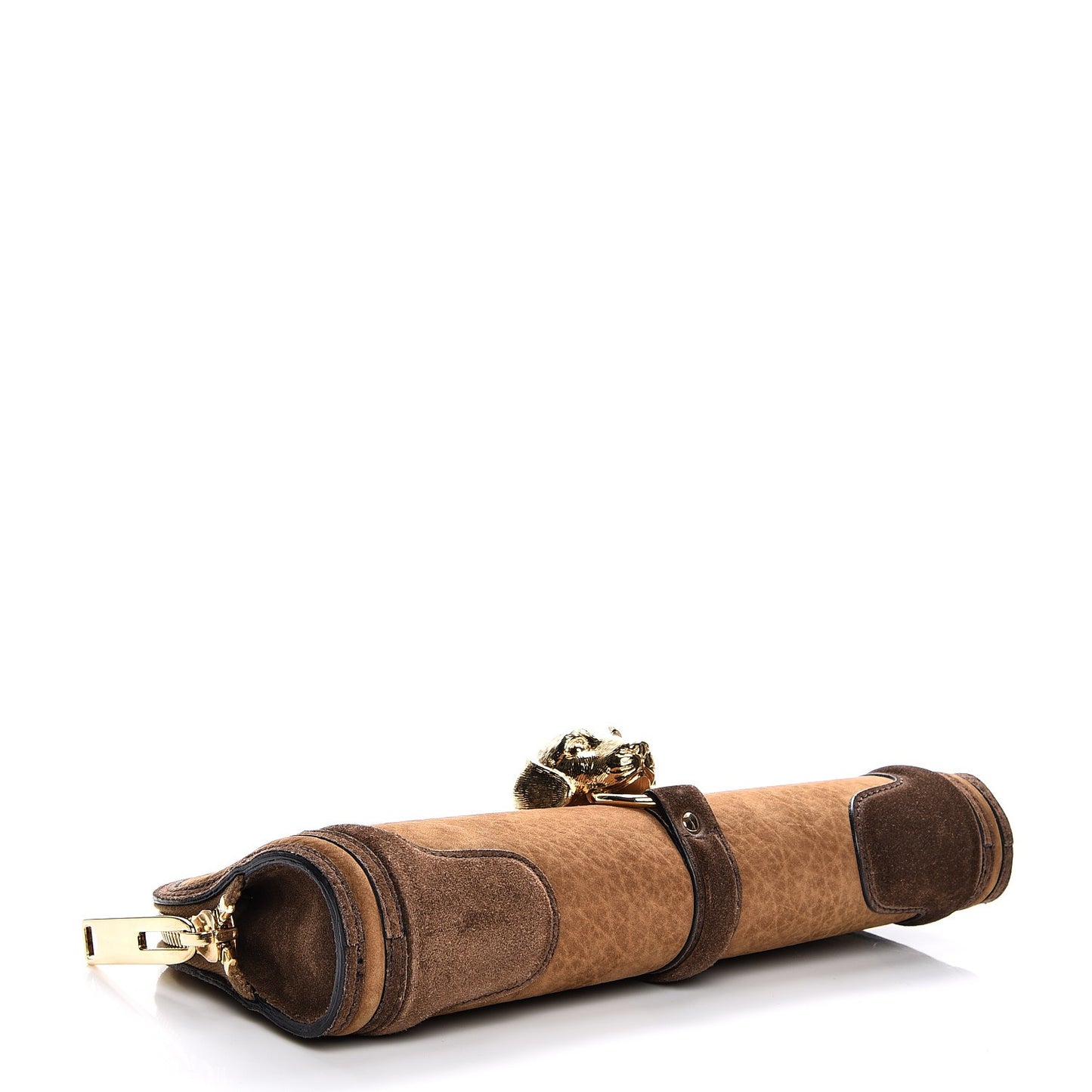 Prorsum Grainy Nubuck Alma Dog Clutch Brown