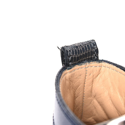 Christian Louboutin Jacquard Camoloubi Orlato Spikes Flat Sneakers 37 Navy 10 of 17
