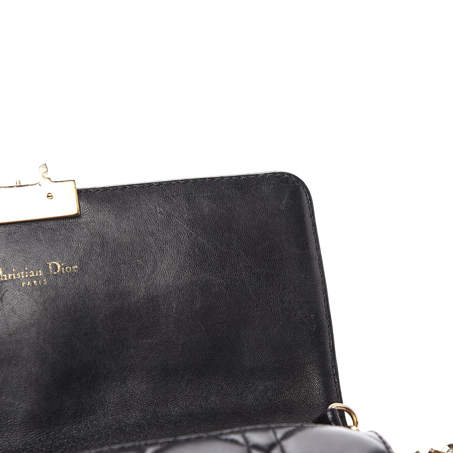 Christian Dior Lambskin Cannage Miss Dior Promenade Pouch Black 8 of 12