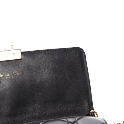 Christian Dior Lambskin Cannage Miss Dior Promenade Pouch Black 8 of 12