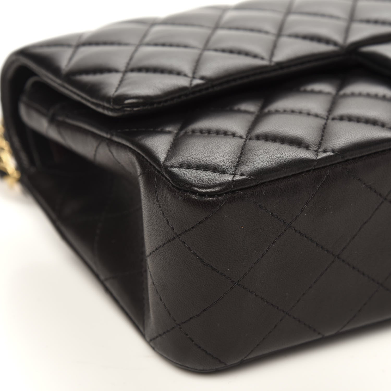 Chanel Lambskin Quilted Medium Double Flap Black 8 of 14