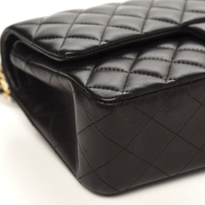 Chanel Lambskin Quilted Medium Double Flap Black 8 of 14