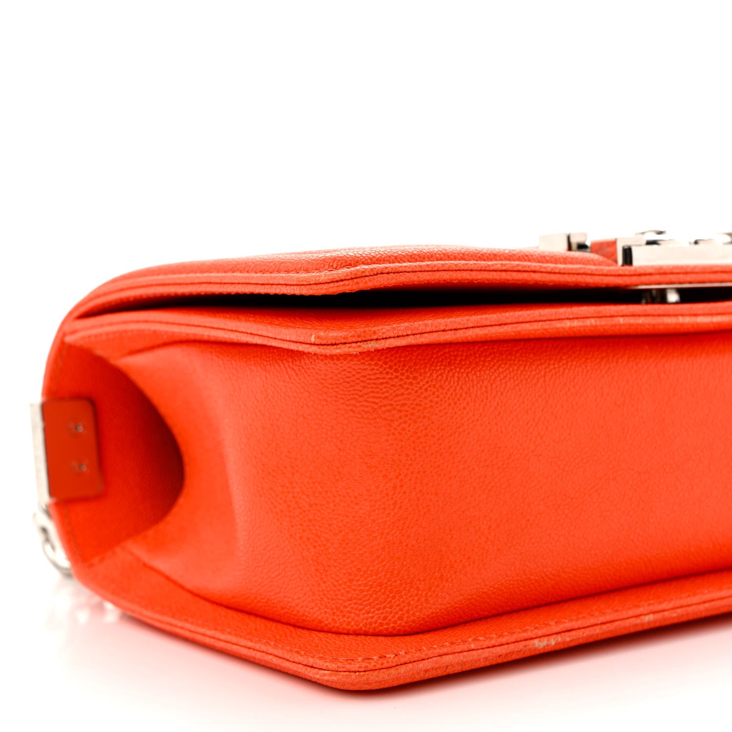Chanel Caviar Quilted Small Boy Flap Orange 9 of 10