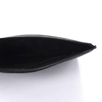 Saint Laurent Grain De Poudre Chevron Monogram Bill Pouch Black 5 of 9