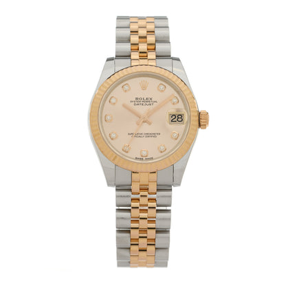 Rolex Stainless Steel 18K Everose Gold Diamond 31mm Oyster Perpetual Datejust Watch Pink 178271 1 of 5