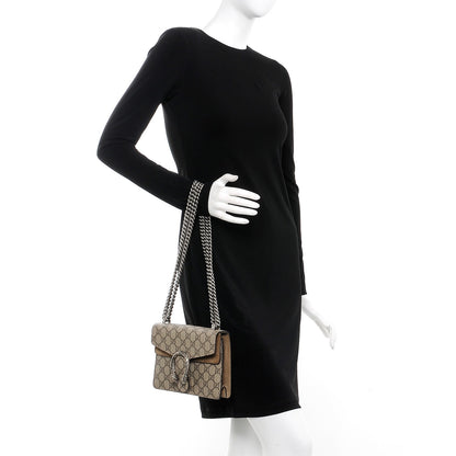 Gucci GG Supreme Monogram Mini Dionysus Shoulder Bag Taupe 3 of 12