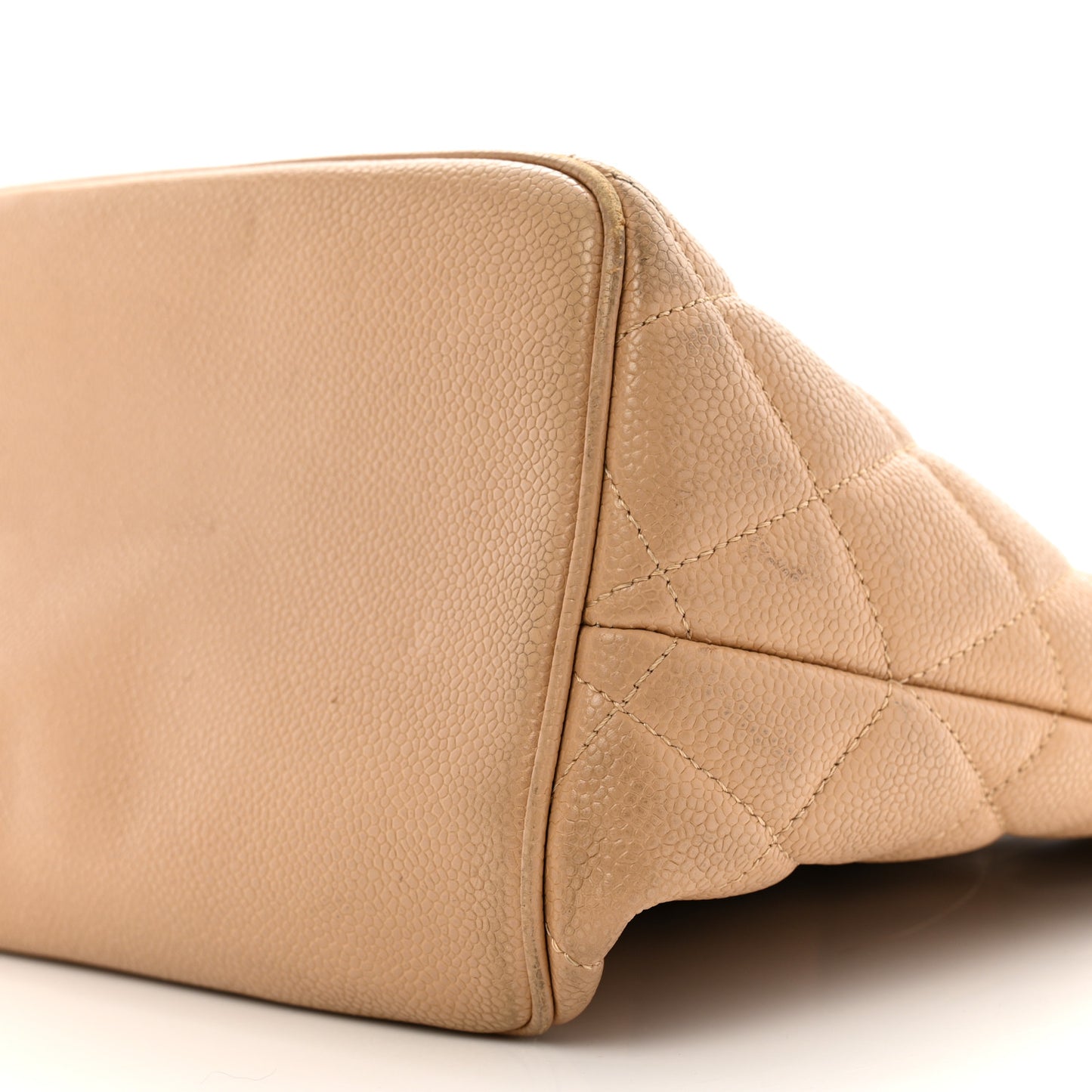 Caviar Quilted Medallion Tote Beige