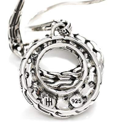 John Hardy Sterling Silver Classic Chain Filigree Circle Drop Earrings 3 of 4